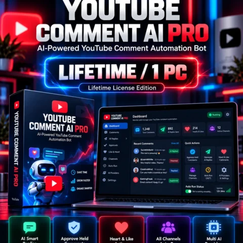 YouTube Comment AI Pro – Lifetime / 1 PC