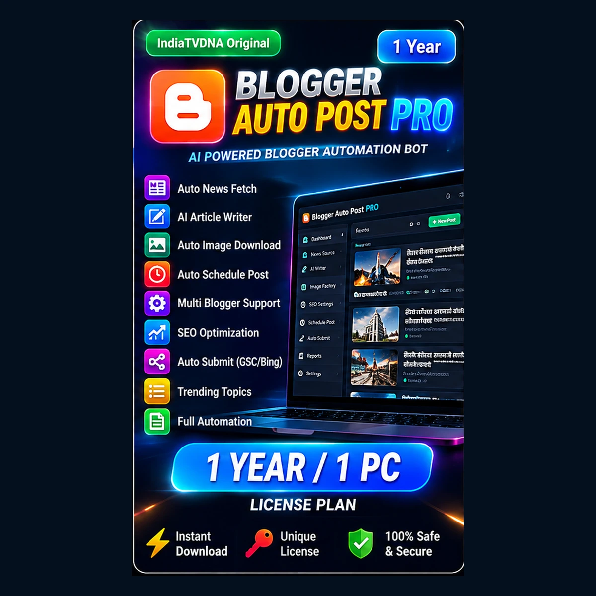 Blogger Auto Post Pro – 1 Year / 1 PC Blogger Auto Post Pro – 1 Year / 1 PC