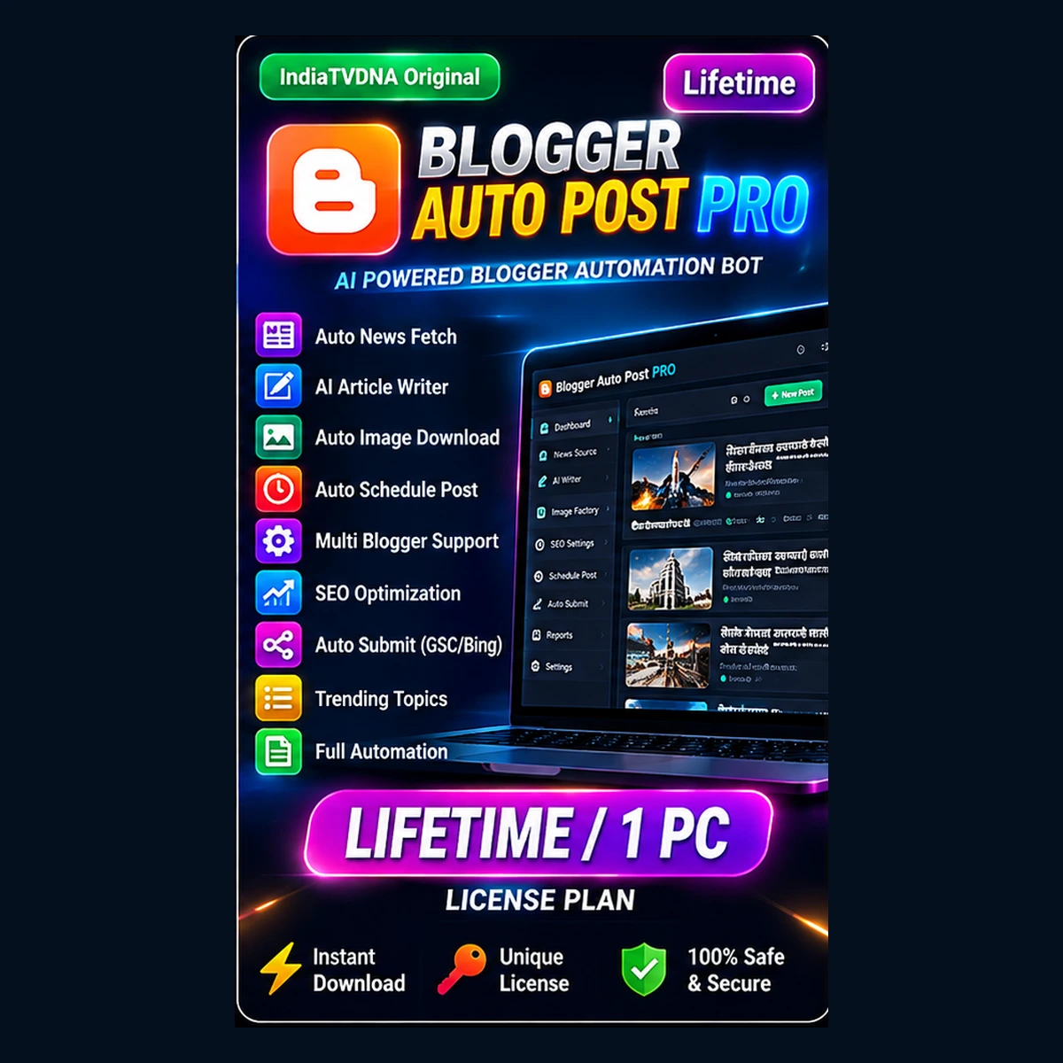 Blogger Auto Post Pro – Lifetime / 1 PC Blogger Auto Post Pro – Lifetime / 1 PC