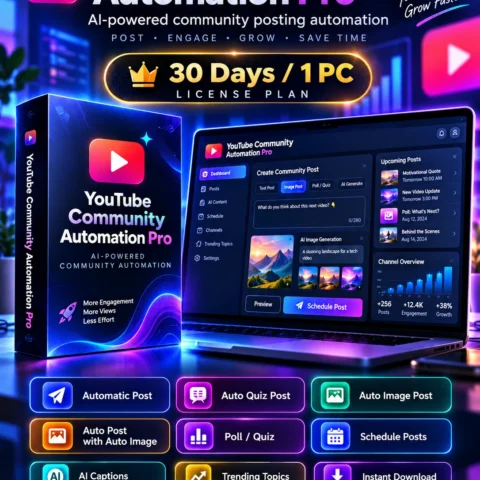 YouTube Community Automation Pro – 30 Days / 1 PC