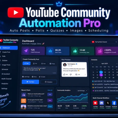 YouTube Community Automation Pro – Lifetime / 1 PC