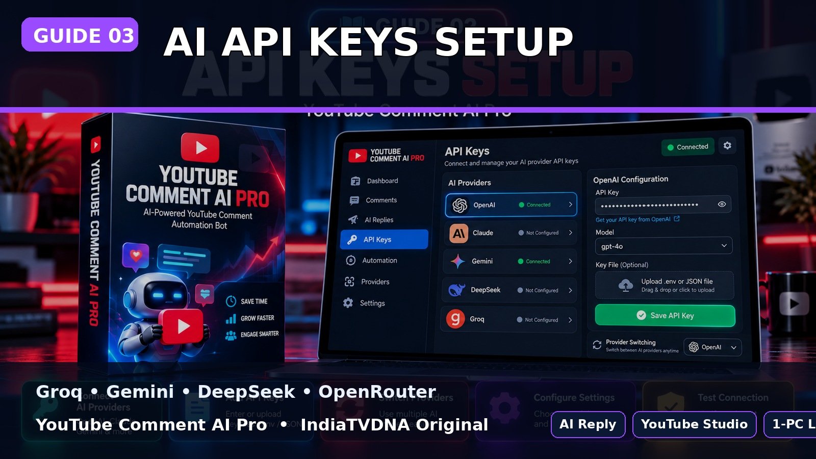Groq, Gemini, DeepSeek और OpenRouter API Keys कैसे सेट करें?