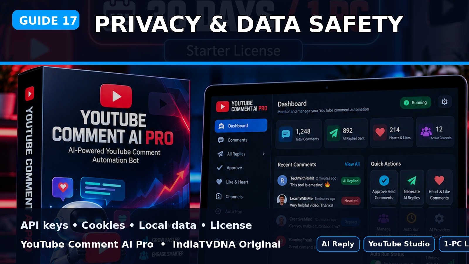 Privacy Guide: API Keys, YouTube Login और Local Data Safe कैसे रखें? Privacy Guide: API Keys, YouTube Login और Local Data Safe कैसे रखें?