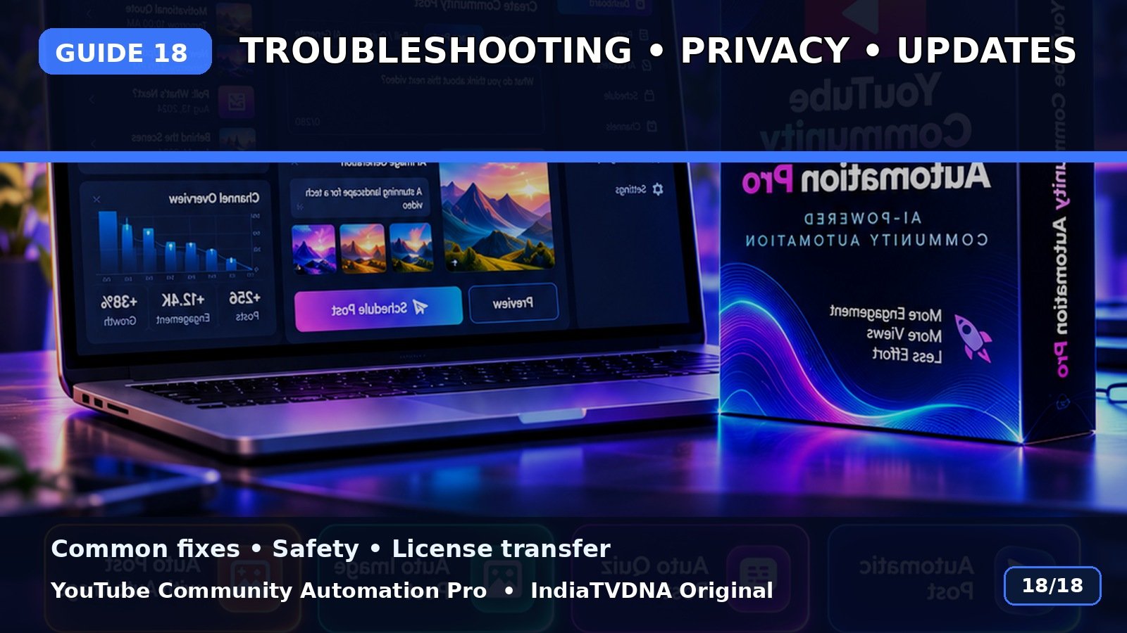 Troubleshooting, Privacy, License Transfer और Safe Updates Troubleshooting, Privacy, License Transfer और Safe Updates