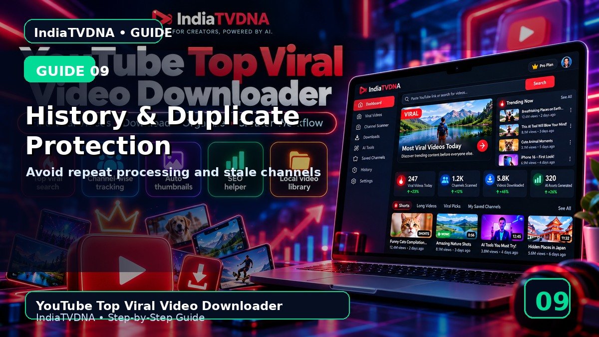 Download History, Duplicate Protection और Dead Channel Detector