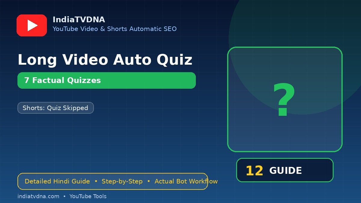 Long Video Auto Quiz — 7 Factual Quiz Workflow Long Video Auto Quiz — 7 Factual Quiz Workflow