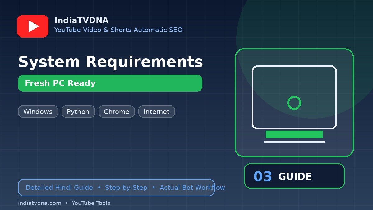System Requirements और Automatic Pip Setup — Fresh PC Guide