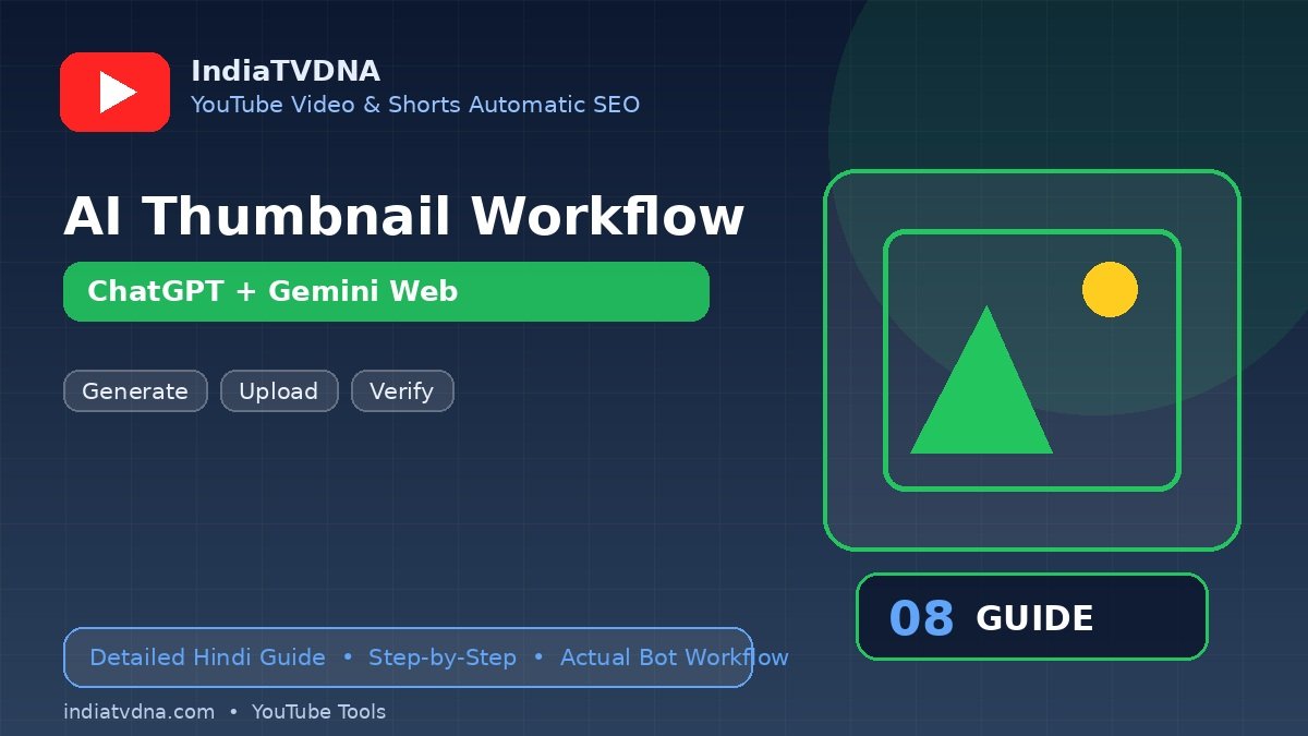 AI Thumbnail Generator — ChatGPT/Gemini से Generate, Upload और Verify