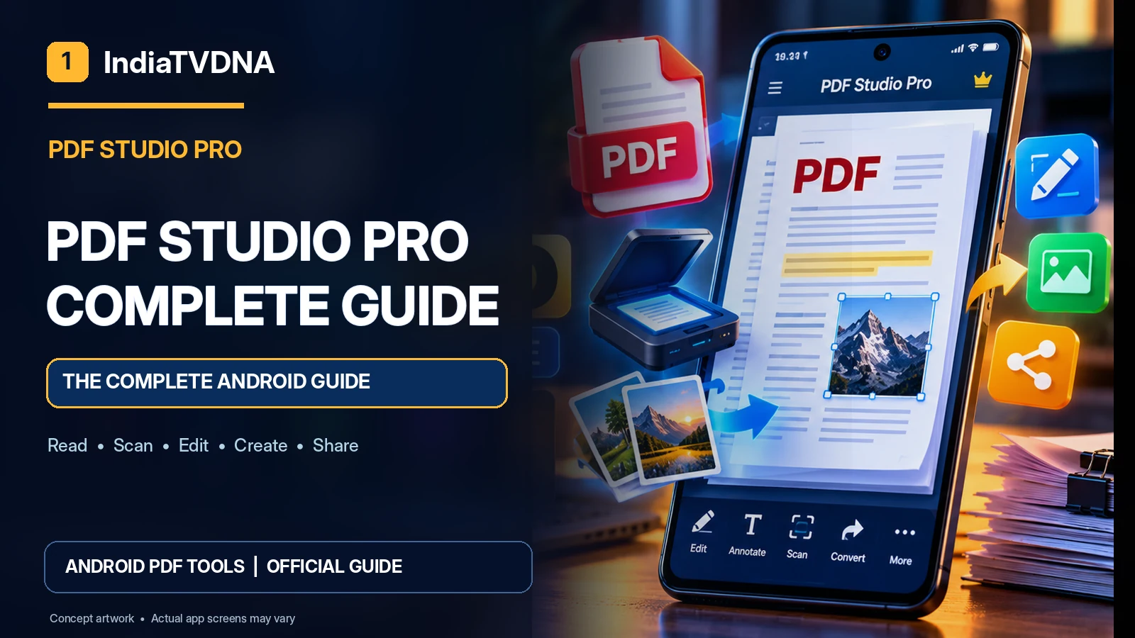 PDF Studio Pro for Android: Complete PDF Reader, Scanner and Editor Guide – Featured Image IndiaTVDNA PDF Studio Pro Android guide illustration: PDF Studio Pro for Android: Complete PDF Reader, Scanner and Editor Guide