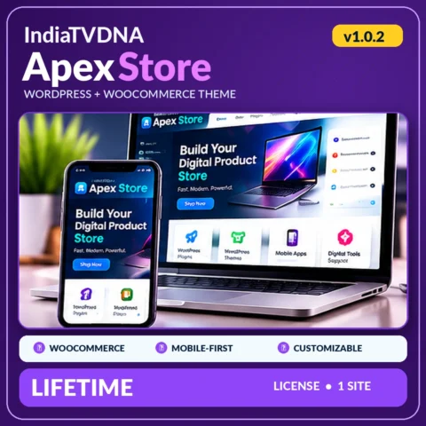 IndiaTVDNA Apex Store - WordPress Theme – Lifetime / 1 Site