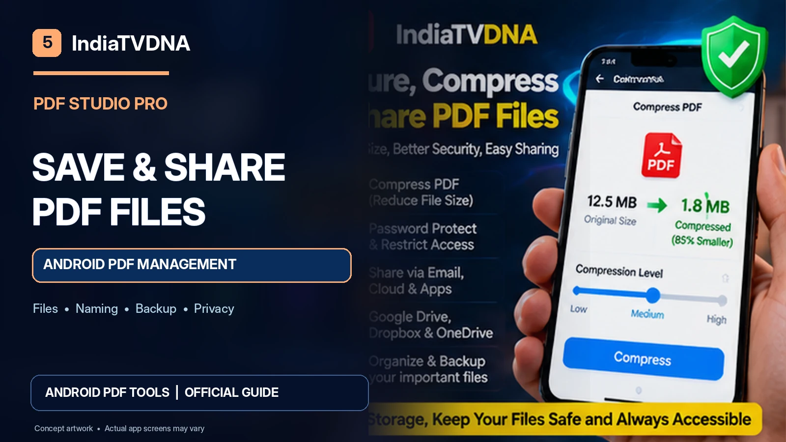 How to Organize, Save and Share PDF Files on Android: Student and Office Workflow – Featured Image IndiaTVDNA PDF Studio Pro Android guide illustration: How to Organize, Save and Share PDF Files on Android: Student and Office Workflow