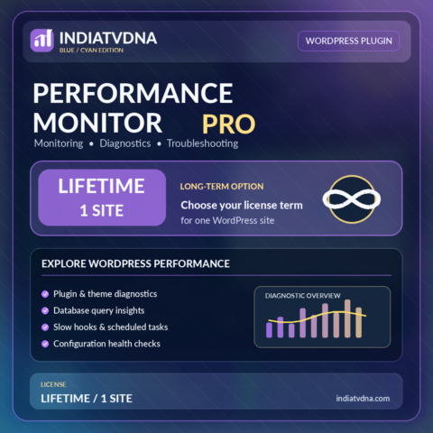 Indiatvdna Performance Monitor Pro – Lifetime / 1 Site