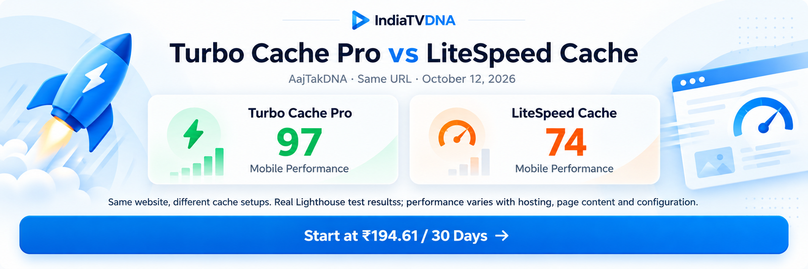 Turbo Cache Pro vs LiteSpeed Cache – Real Speed Test Results