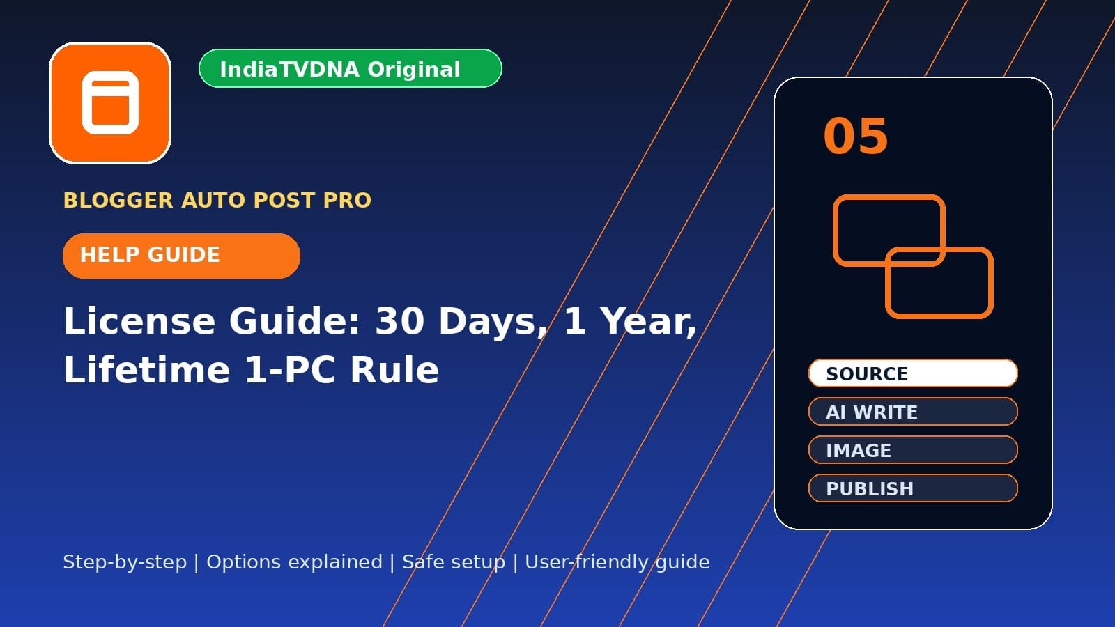 Blogger Auto Post Pro License Guide: 30 Days, 1 Year, Lifetime और 1-PC Rule Blogger Auto Post Pro License Guide: 30 Days, 1 Year, Lifetime और 1-PC Rule