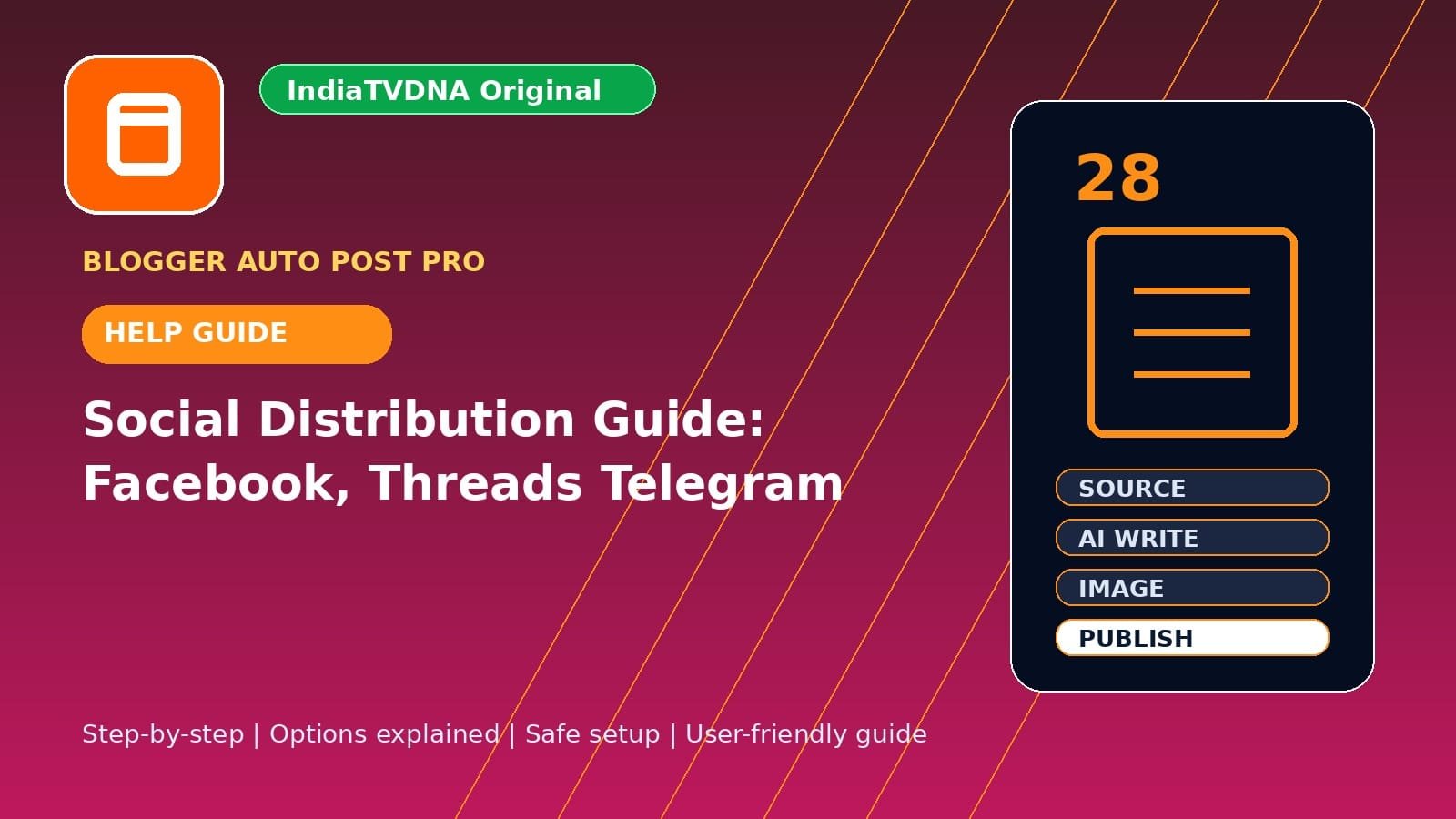 Blogger Auto Post Pro Social Distribution Guide: Facebook, Threads और Telegram Blogger Auto Post Pro Social Distribution Guide: Facebook, Threads और Telegram