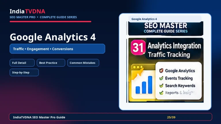 IndiaTVDNA SEO Master Pro Google Analytics 4 complete guide