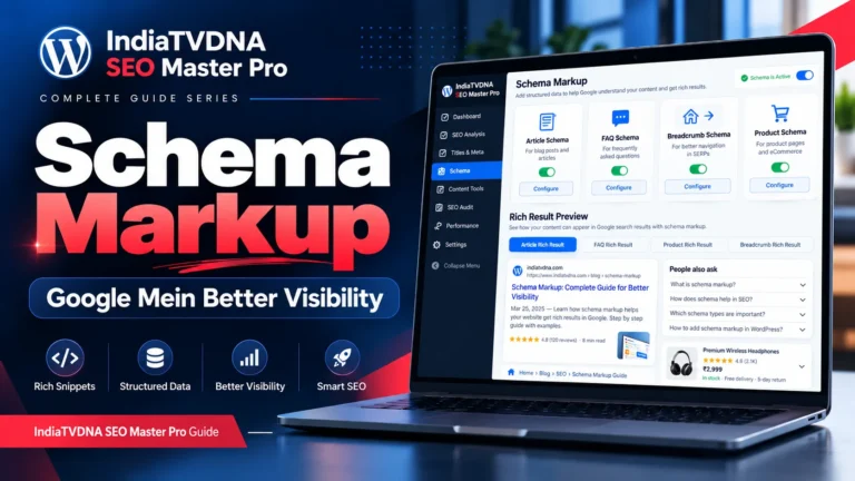 IndiaTVDNA SEO Master Pro schema markup structured data and rich results guide