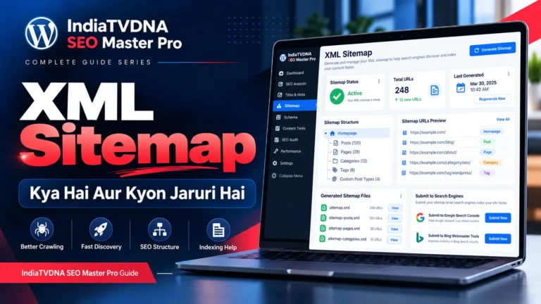 IndiaTVDNA SEO Master Pro XML Sitemap guide for crawling discovery and indexing