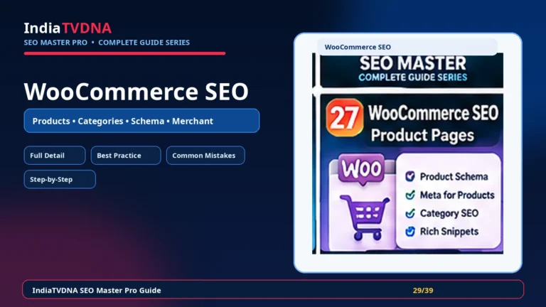 IndiaTVDNA SEO Master Pro WooCommerce SEO complete guide