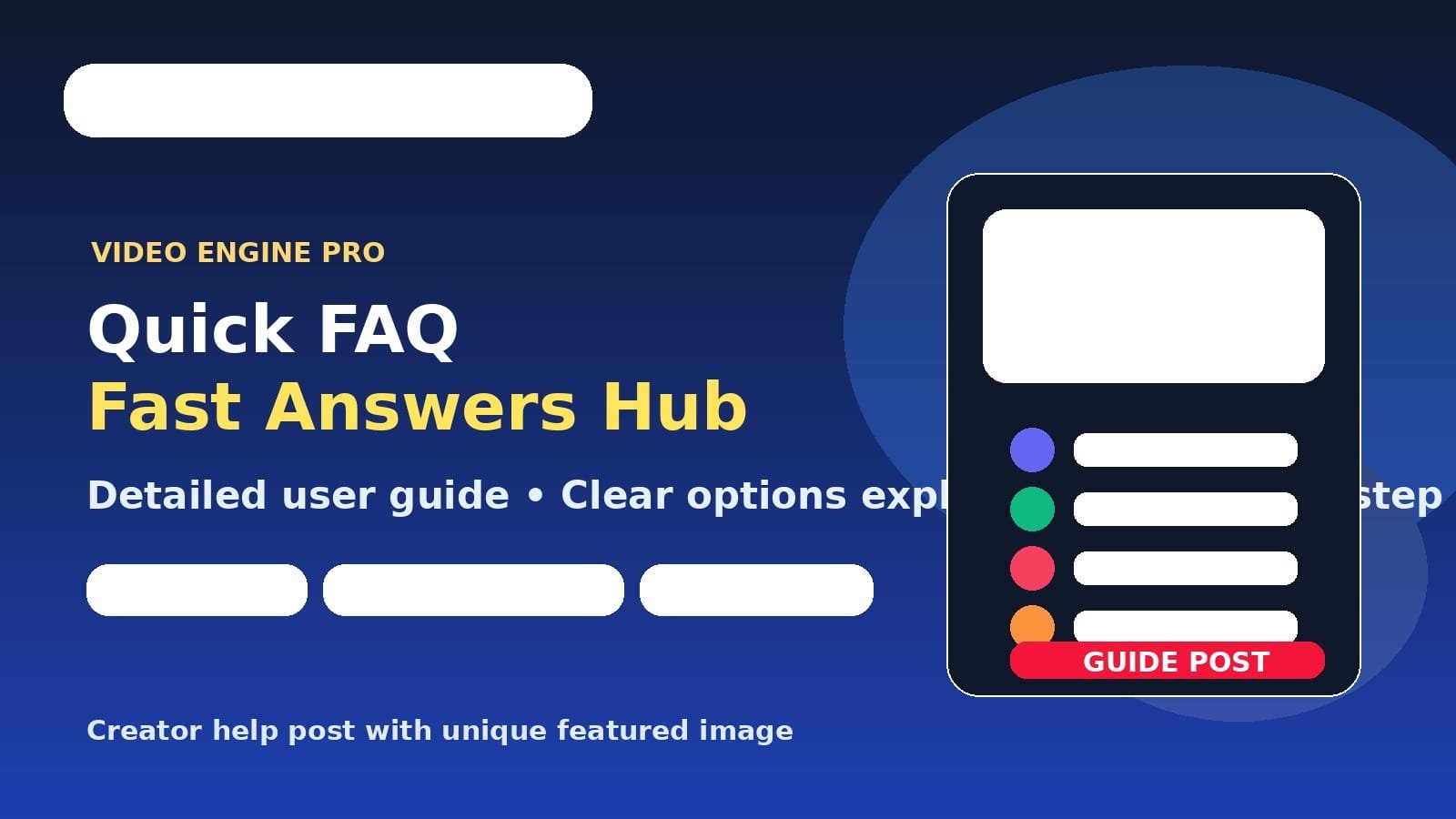 Video Engine Pro FAQ: sabse common sawaalon ka ek jagah jawab Video Engine Pro FAQ: sabse common sawaalon ka ek jagah jawab